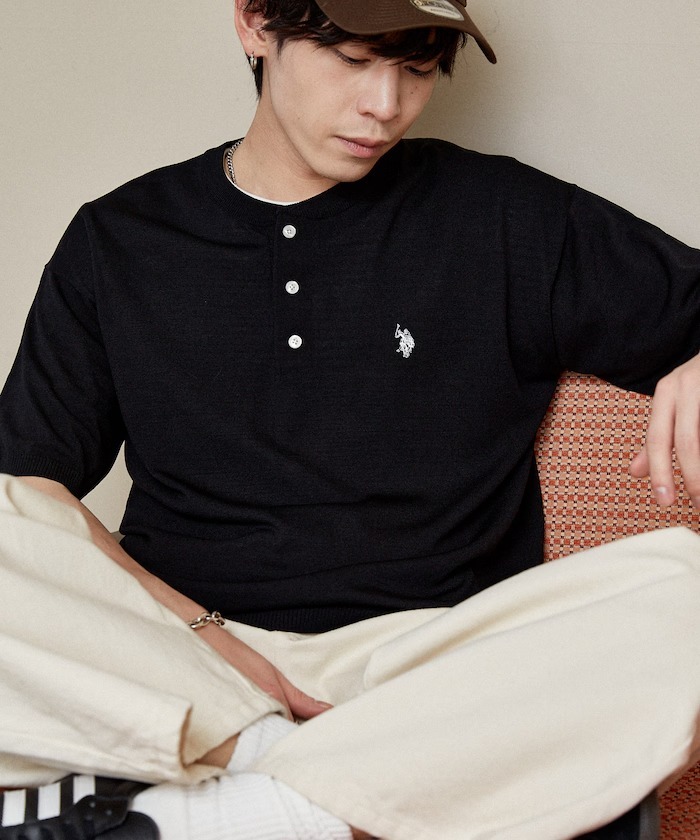 日本 U.S. POLO ASSN. x PUBLUX 接触冷感 Henley Knit