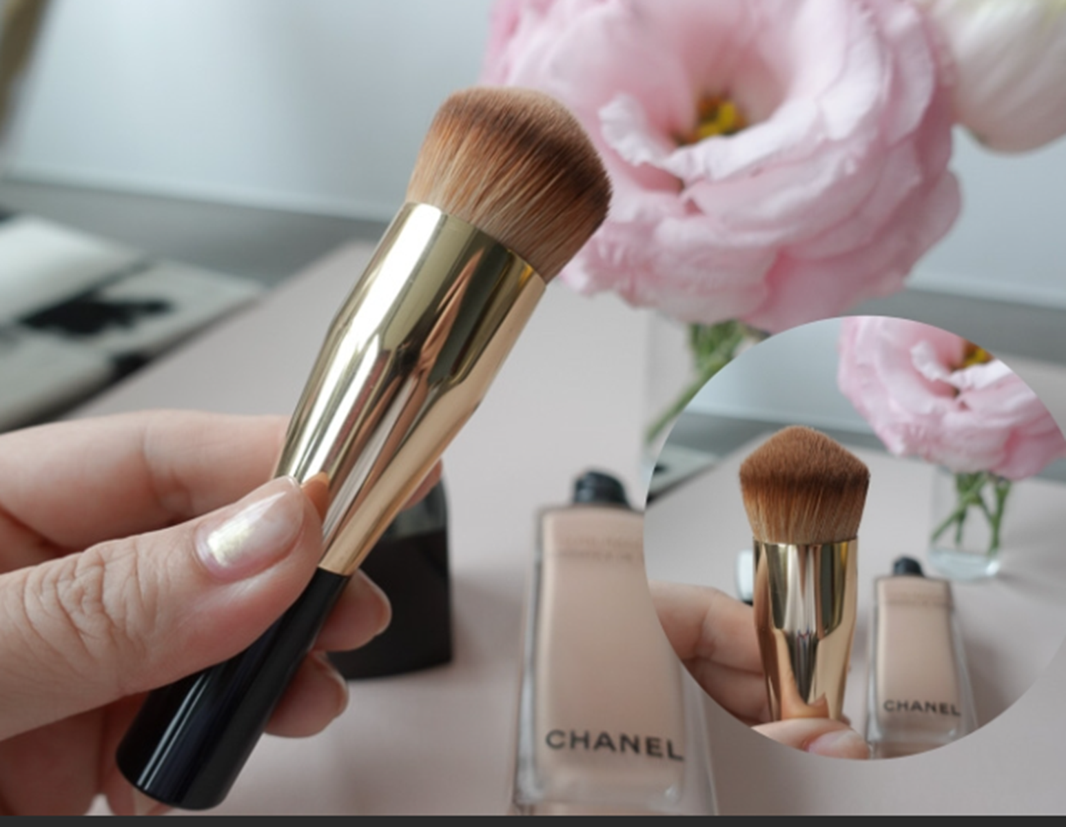 XU009 Chanel 專用粉底長化妝掃size ：11cm長