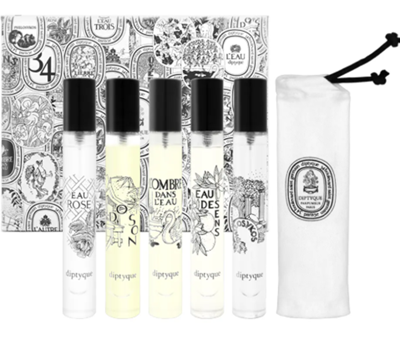 XU011 DIPTYQUE 蒂普提克淡香水套裝（5款）7.5ml*5 Exp: 2028.07