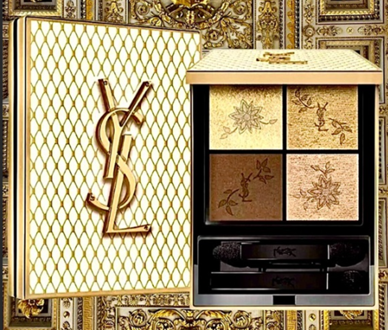 XU023 Yves Saint Laurent Couture 聖羅蘭限定四色眼影盤 #024 Golden Lace 4g Exp: 2027.01