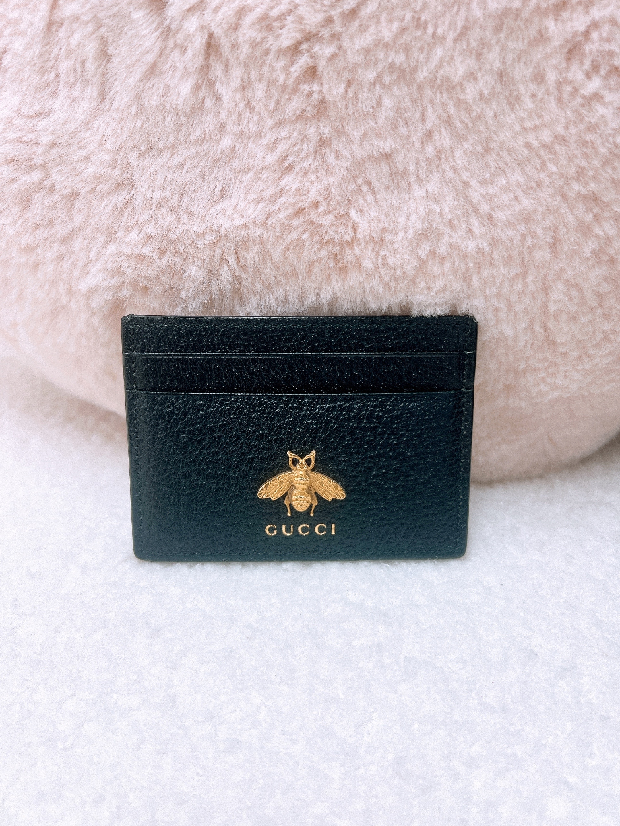 Gucci card holder bee black