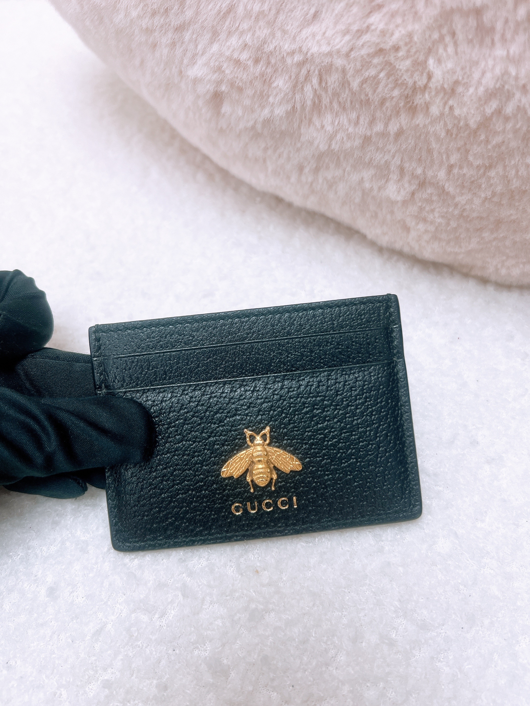 Gucci card holder bee black