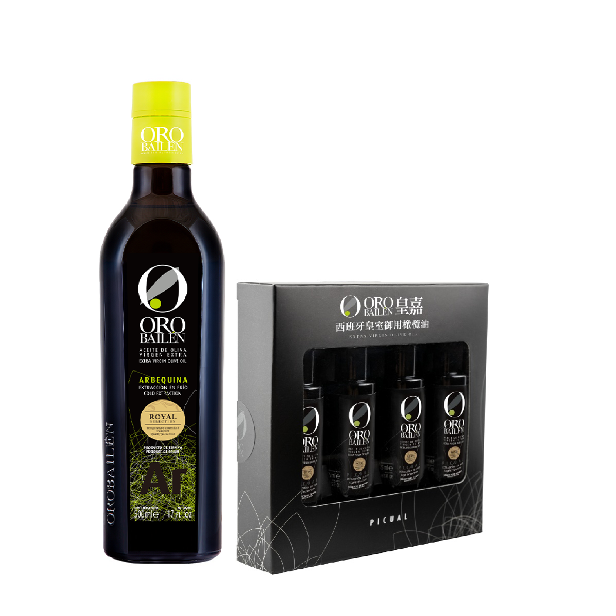 皇嘉特級冷壓初榨橄欖油Arbequina 500ml 贈皇嘉4入隨身組