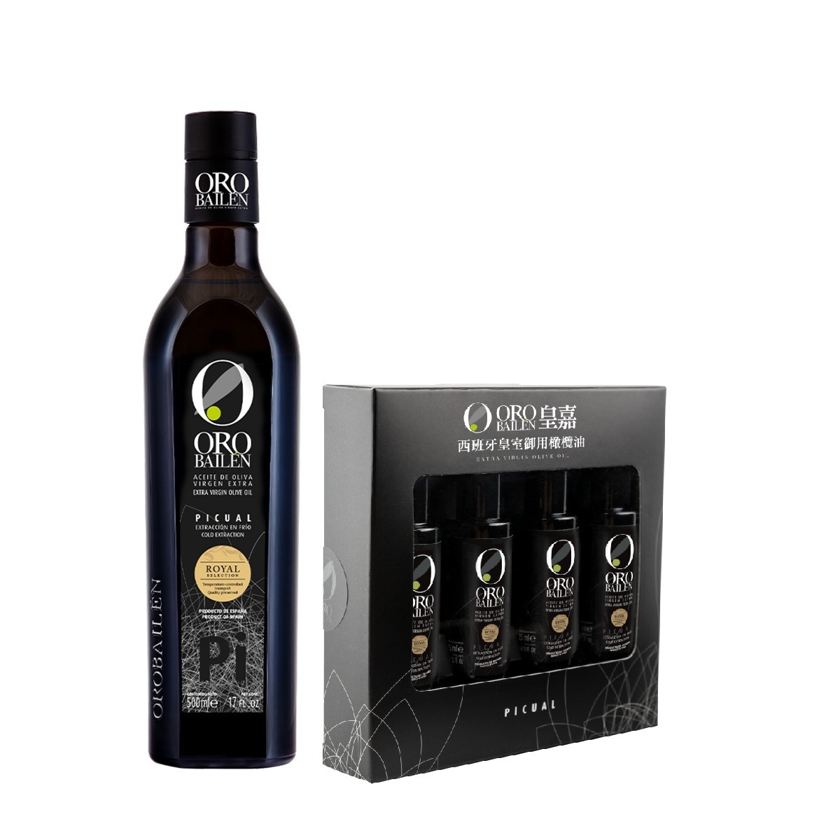皇嘉特級冷壓初榨橄欖油Picual 500ml贈皇嘉4入隨身組