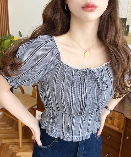 [日本直送🇯🇵]直間lace邊泡泡短袖🫧