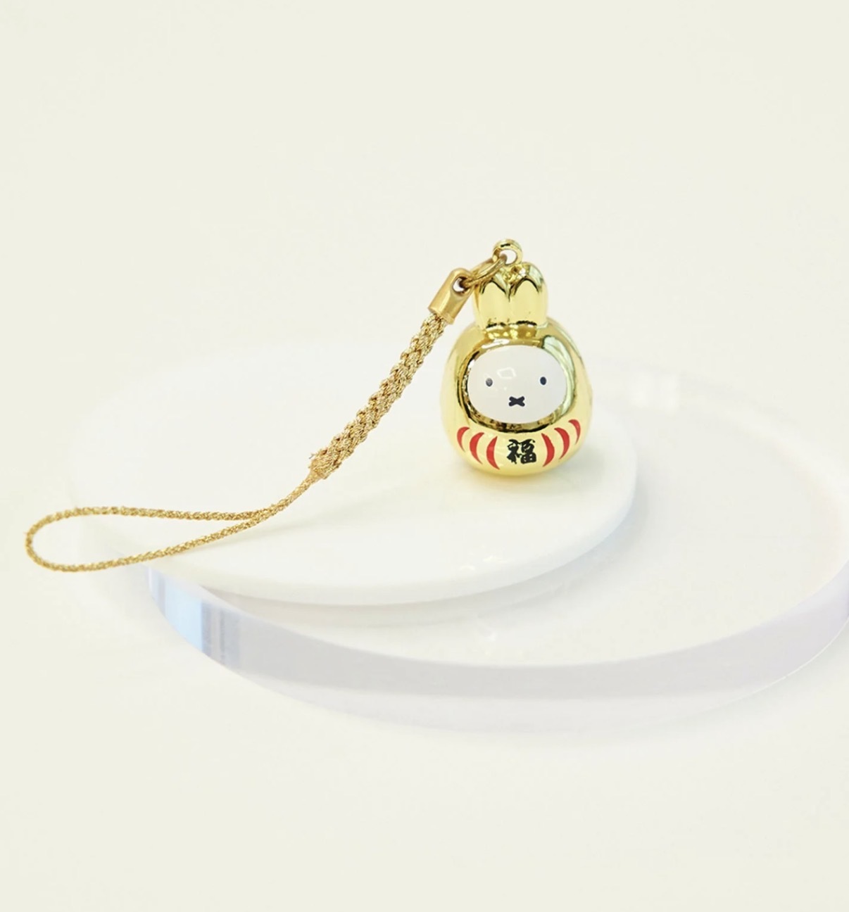 【多莉推薦】JP Miffy 金色招福達摩吊飾 9703 TK260404