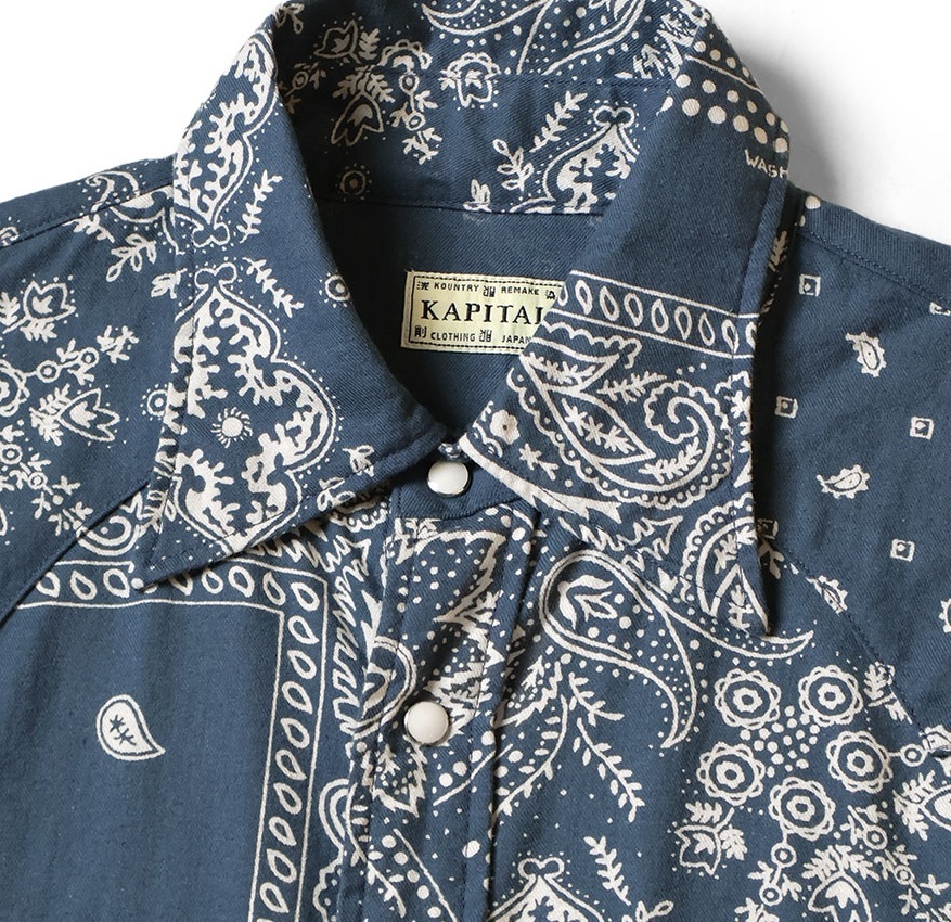 KAPITAL 2026 Viyella bandana pattern Husky Western shirt - PRE ORDER ITEM (預訂中)