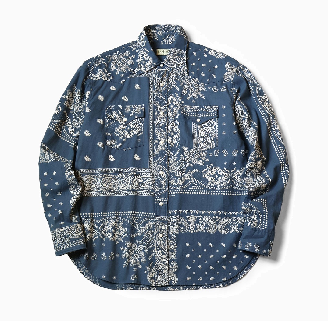 KAPITAL 2026 Viyella bandana pattern Husky Western shirt - PRE ORDER ITEM (預訂中)