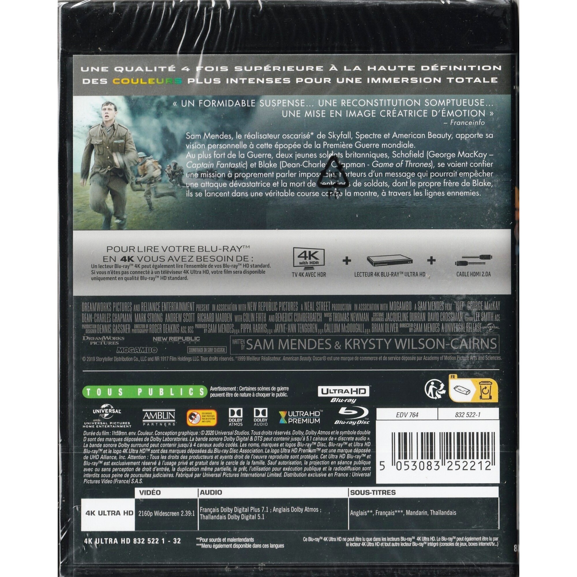 1917：逆戰救兵 (2019) (4K Ultra HD) (法國版)