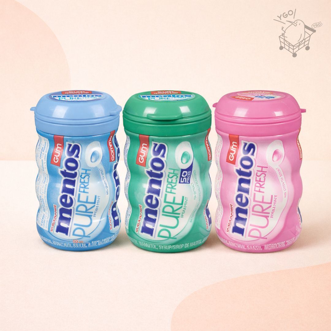 Mentos Pure Fresh 無糖口香糖瓶裝 50顆