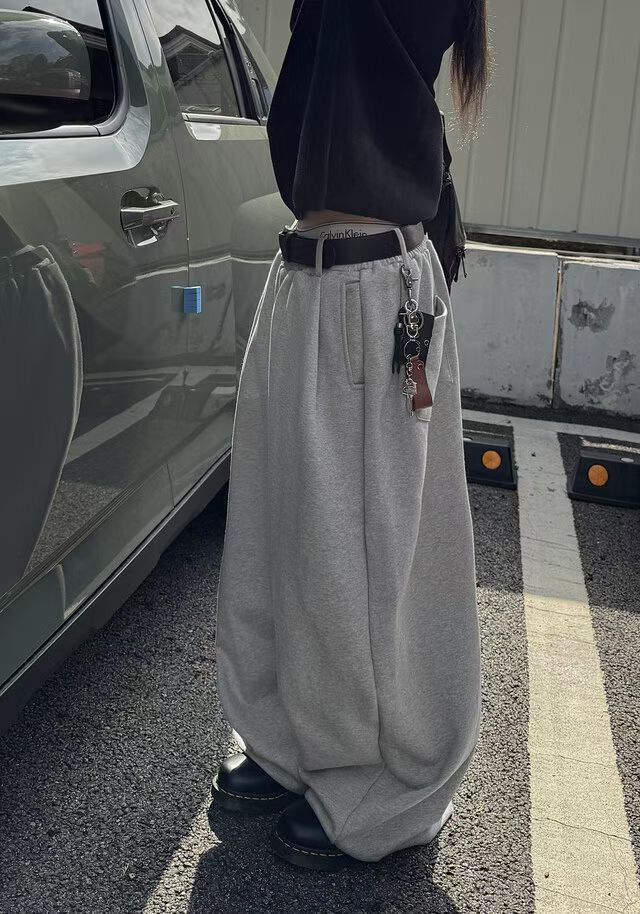 淨色可束腳運動褲 P3218