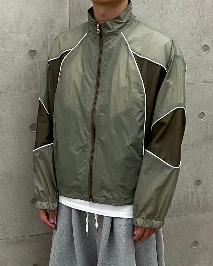 拼色企領拉鍊外套 PULSE-212JK