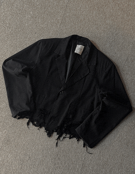 (韓國獨家特價)破壞造型短款西裝外套