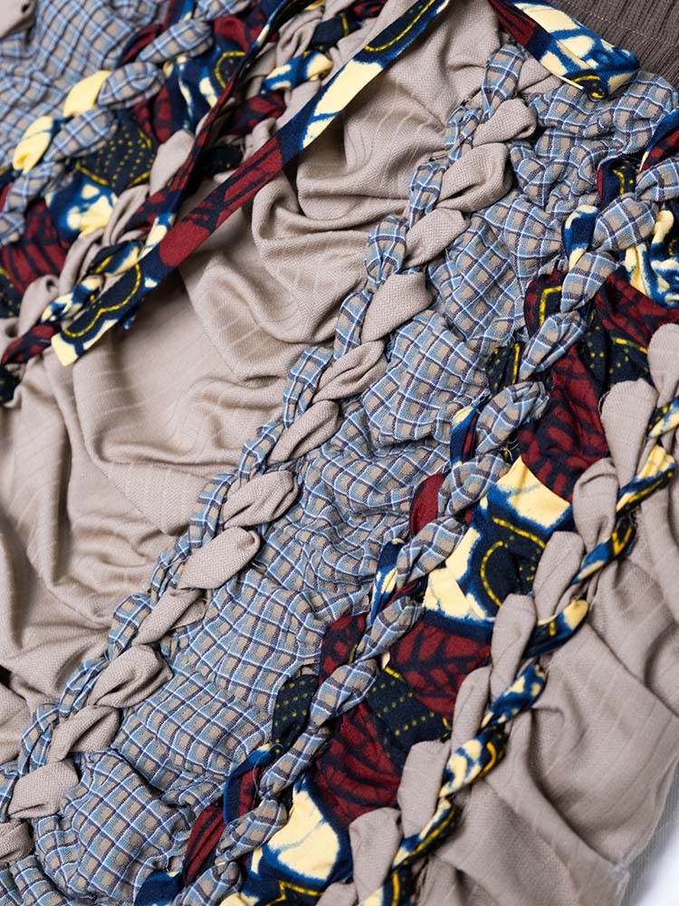 “Mkeka” Fabric- Fletting Seamless Miniskirt