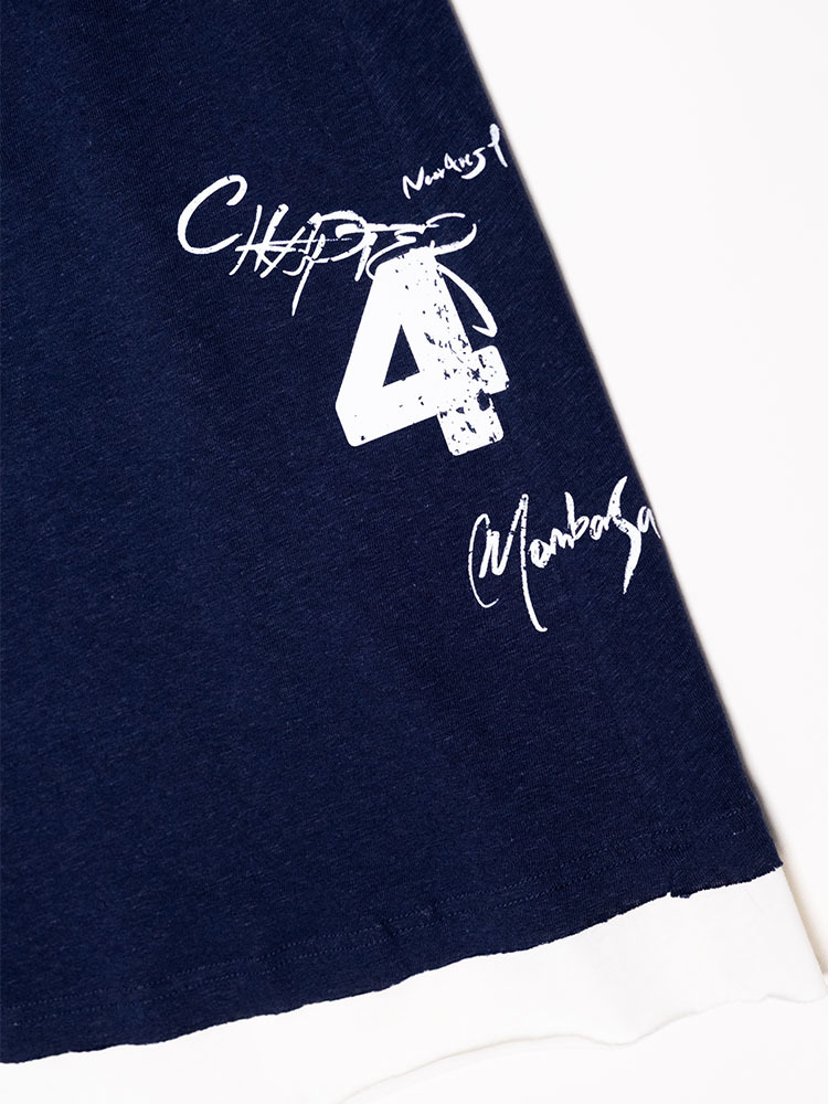 Layered Print Linen Skirt