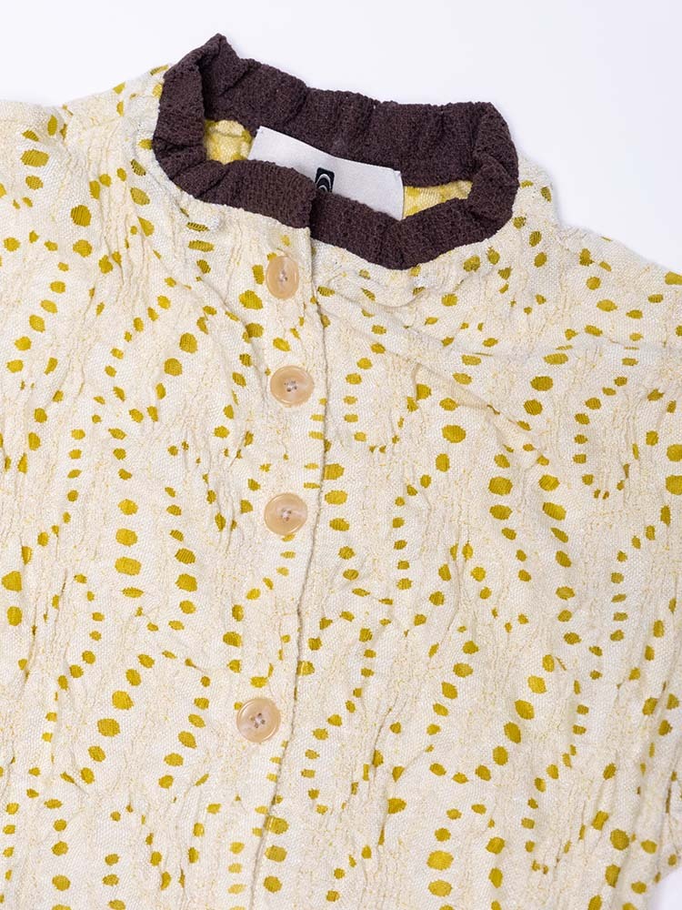 Yellow Green Layered Net Top