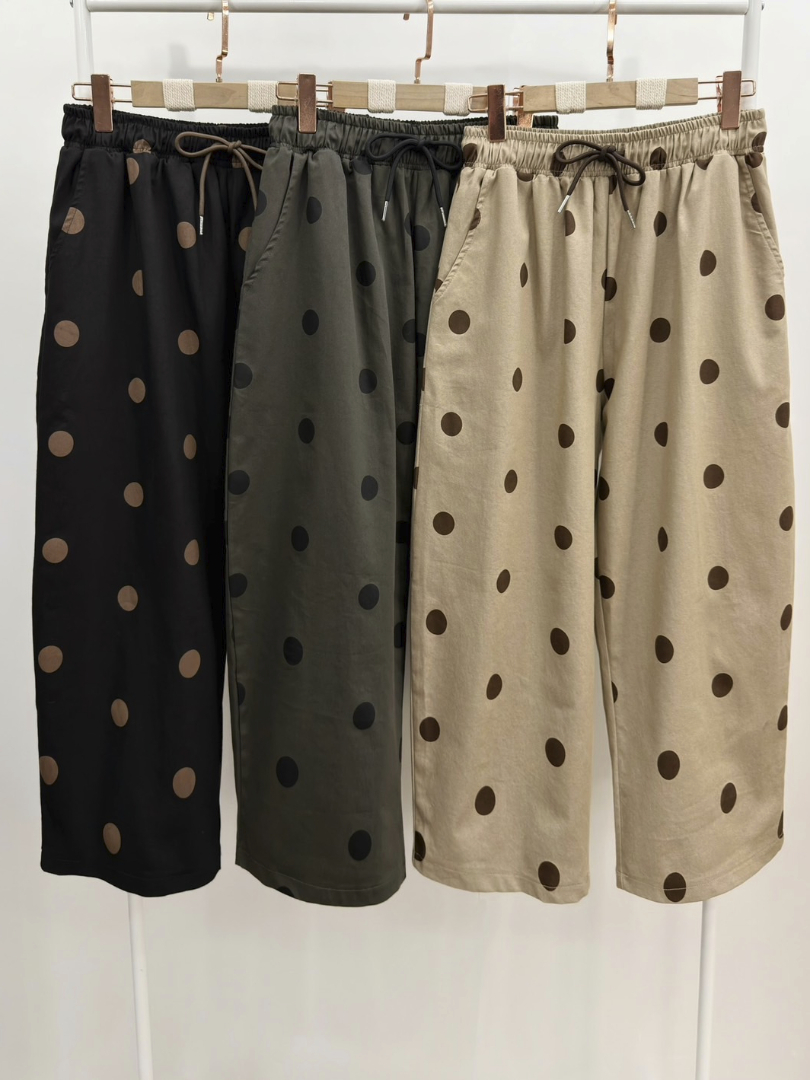 日系個性款點點休閒褲