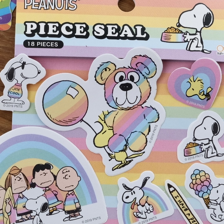 Snoopy 史努比彩虹貼紙包｜sun-star 日本