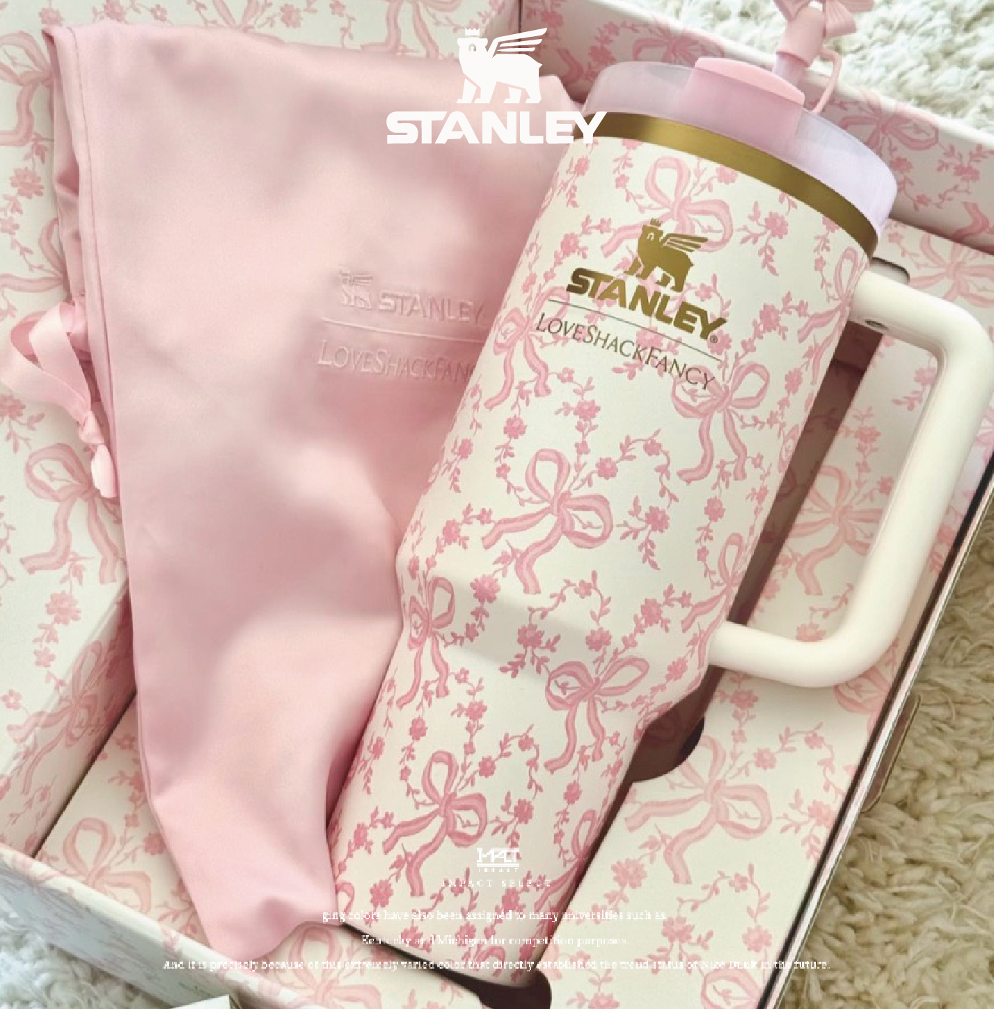 STANLEY X LOVESHACKFANCY 史丹利 聯名款 限量 蝴蝶結 花雕 水壺 保溫杯 冰壩杯