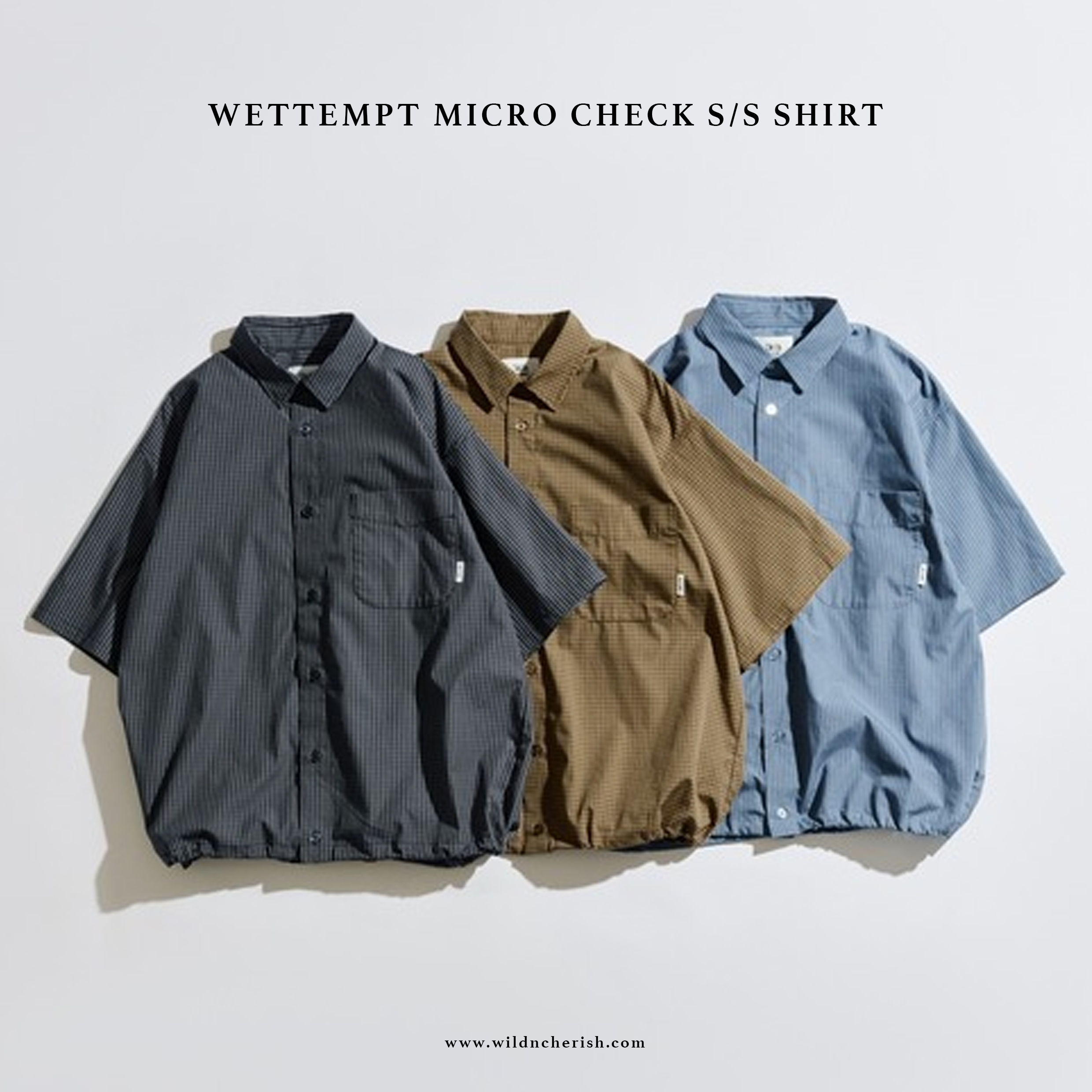 預訂 | WETTEMPT MICRO CHECK S/S SHIRT 微格紋短袖襯衫