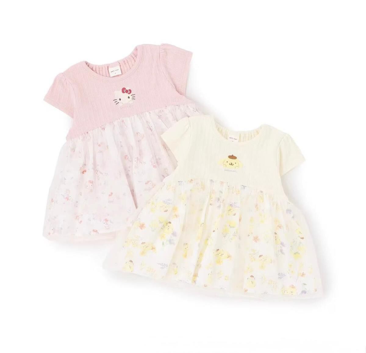 日單 碎花網紗上衣裙