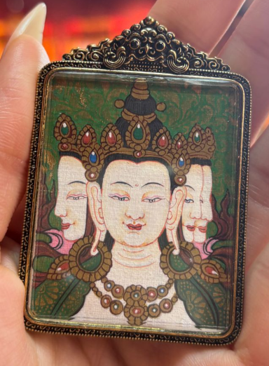 AB260404-Y41 拓印藍五財+裝幡八大守護（羊、猴： 大日如來 ）+冰箱貼五財眼 (需客人留姓名，出生年月日時分)(香格里拉松贊林寺上師開光加持+五色財神幡祈福) (預計5月尾到貨)(只限尖沙咀門市自取不包郵)