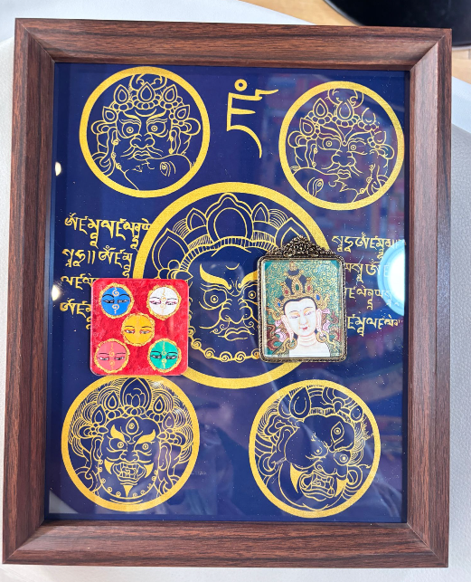 AB260404-Y39 拓印藍五財+裝幡八大守護（龍、蛇： 普賢菩薩 ）+冰箱貼五財眼 (需客人留姓名，出生年月日時分)(香格里拉松贊林寺上師開光加持+五色財神幡祈福) (預計5月尾到貨)(只限尖沙咀門市自取不包郵)