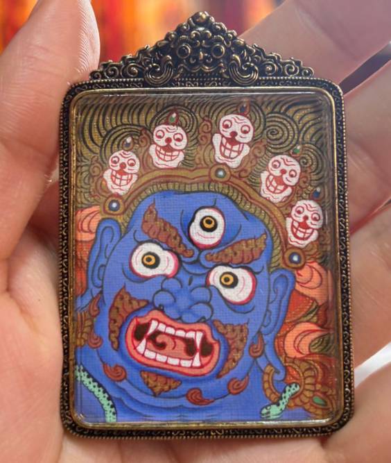 AB260404-Y42 拓印藍五財+裝幡八大守護（雞： 不動明王 ）+冰箱貼五財眼 (需客人留姓名，出生年月日時分)(香格里拉松贊林寺上師開光加持+五色財神幡祈福) (預計5月尾到貨)(只限尖沙咀門市自取不包郵)