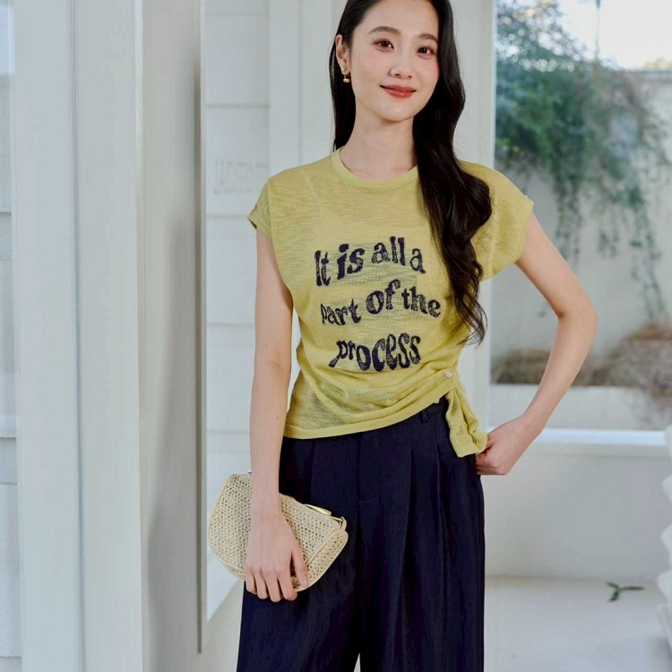 下擺不規則扣字母衣(三色)