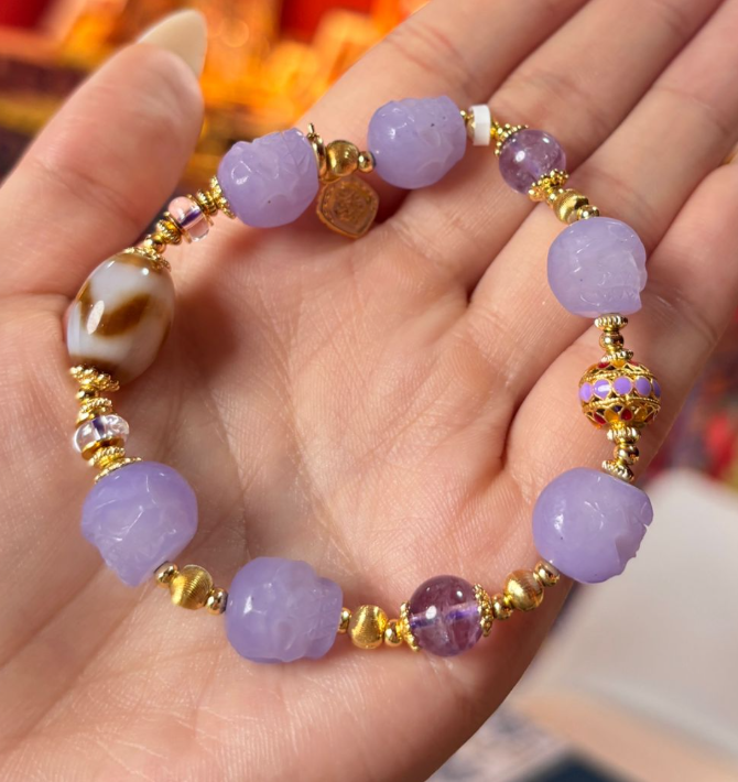 AB260404-Y20-PP虎牙紫氣東來手串（帶右手）(需客人留姓名，生辰年月日)(一對一大佛寺添磚加瓦增福增壽)(預計5月尾到貨)(只限尖沙咀門市自取不包郵)