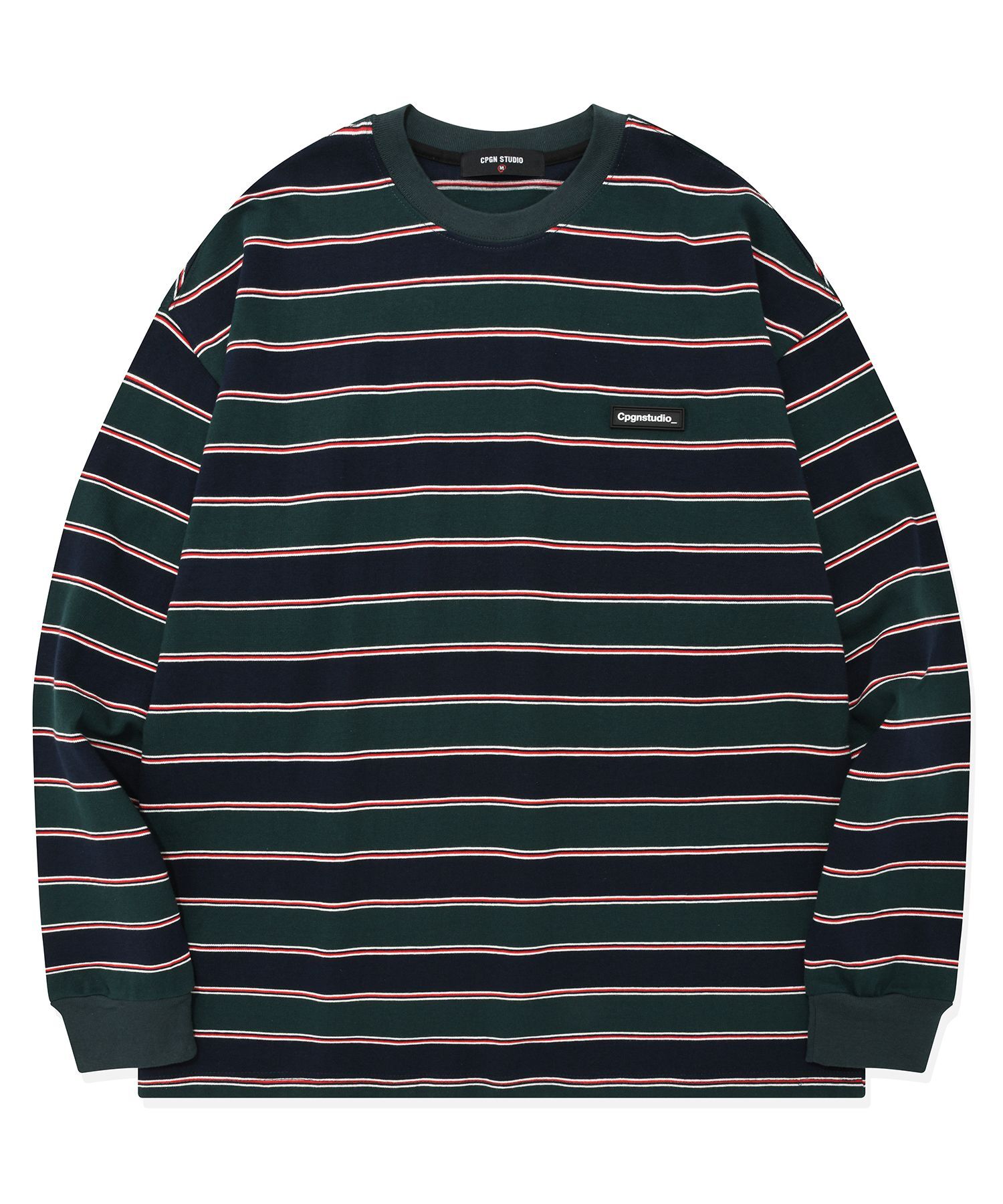 CPGN STUDIO Stripe Wappen Logo Long Sleeve Navy Green SP020119