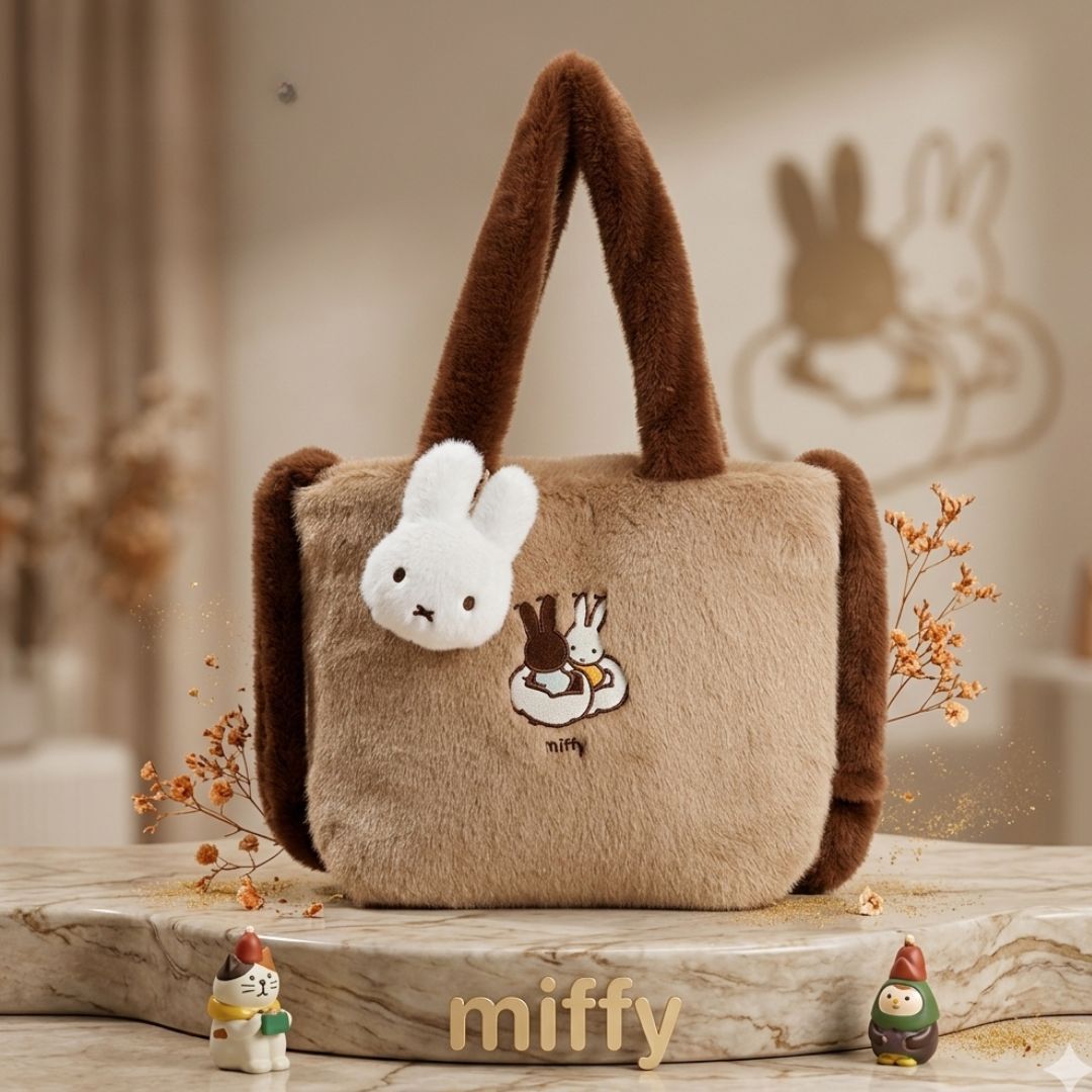 Miffy米菲 | 毛絨單肩包 斜跨包