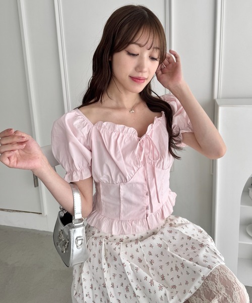 [日本直送🇯🇵] 荷葉邊鈕扣蝴蝶結襯衫