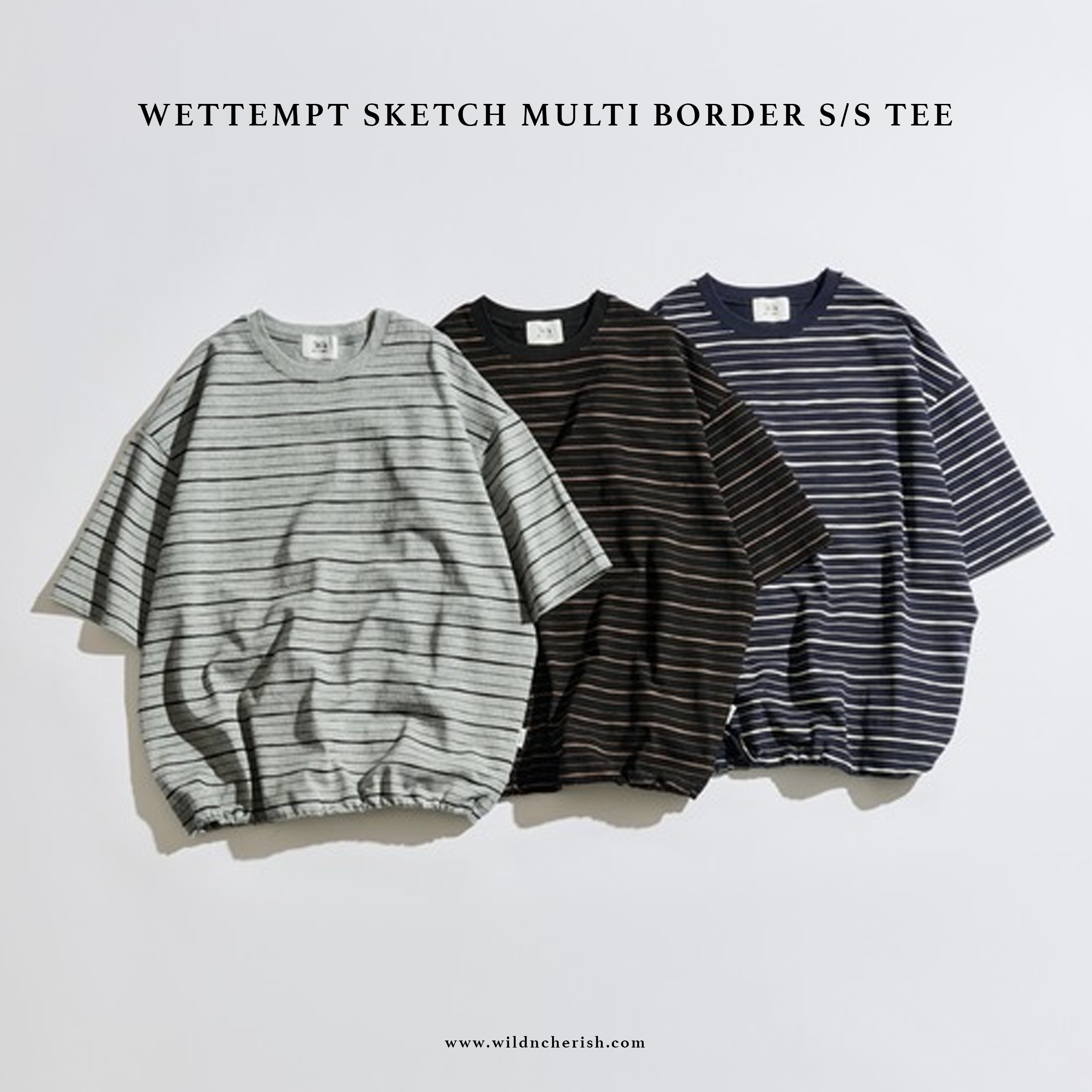 預訂 | WETTEMPT SKETCH MULTI BORDER S/S TEE 條紋 短袖