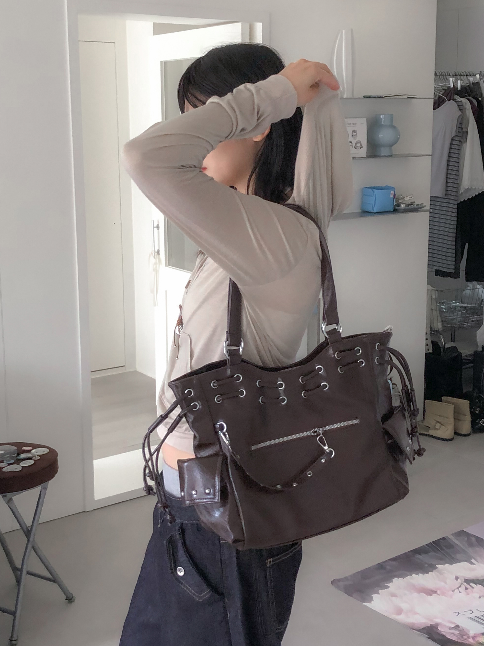 抽繩綁帶機車包