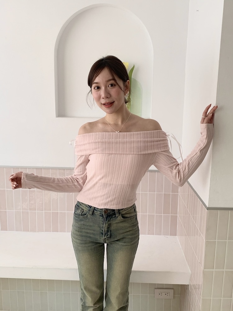 甜美蝴蝶節平口上衣