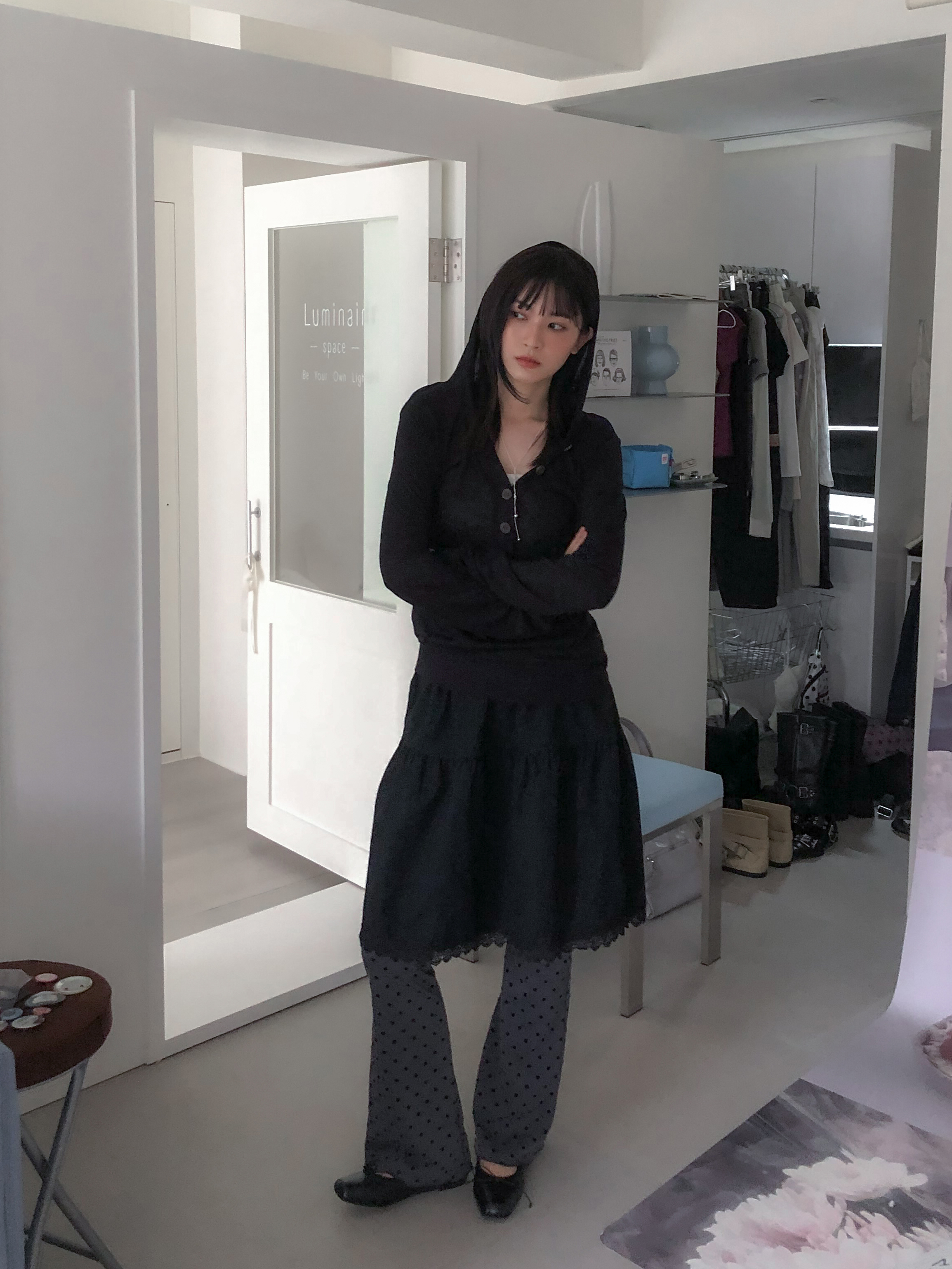 蕾絲花邊五分蛋糕裙