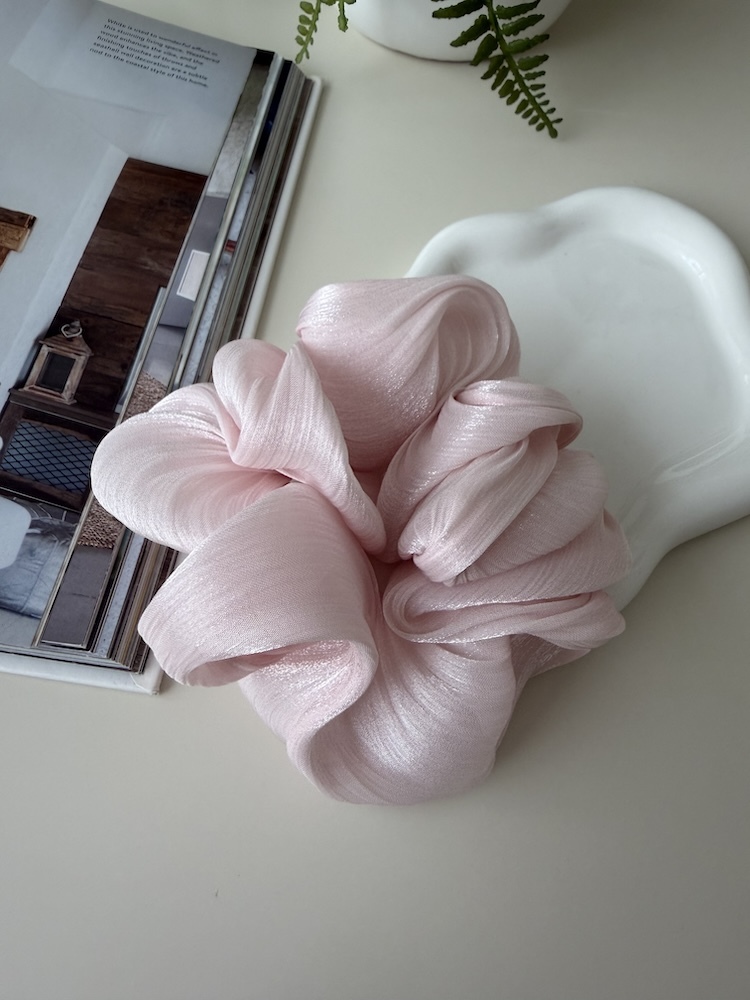 韓國光澤絲質髮圈