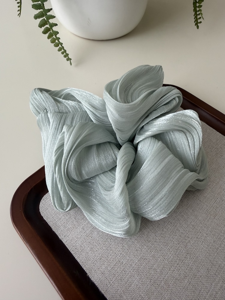 韓國光澤絲質髮圈