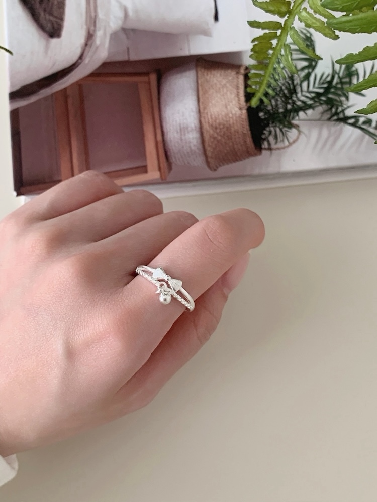 法式公主蝴蝶結戒指