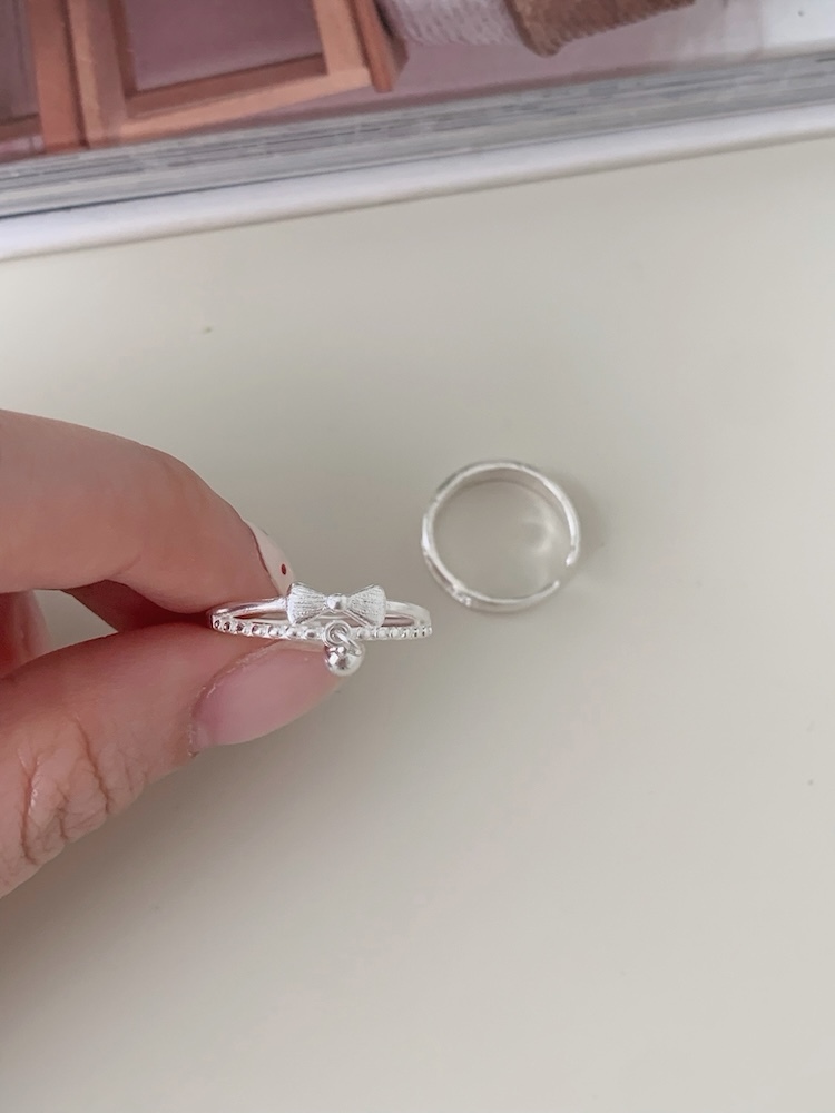 法式公主蝴蝶結戒指