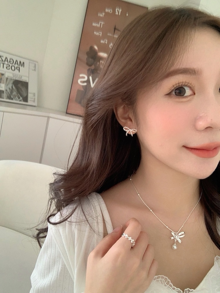 蝴蝶結珍珠項鍊