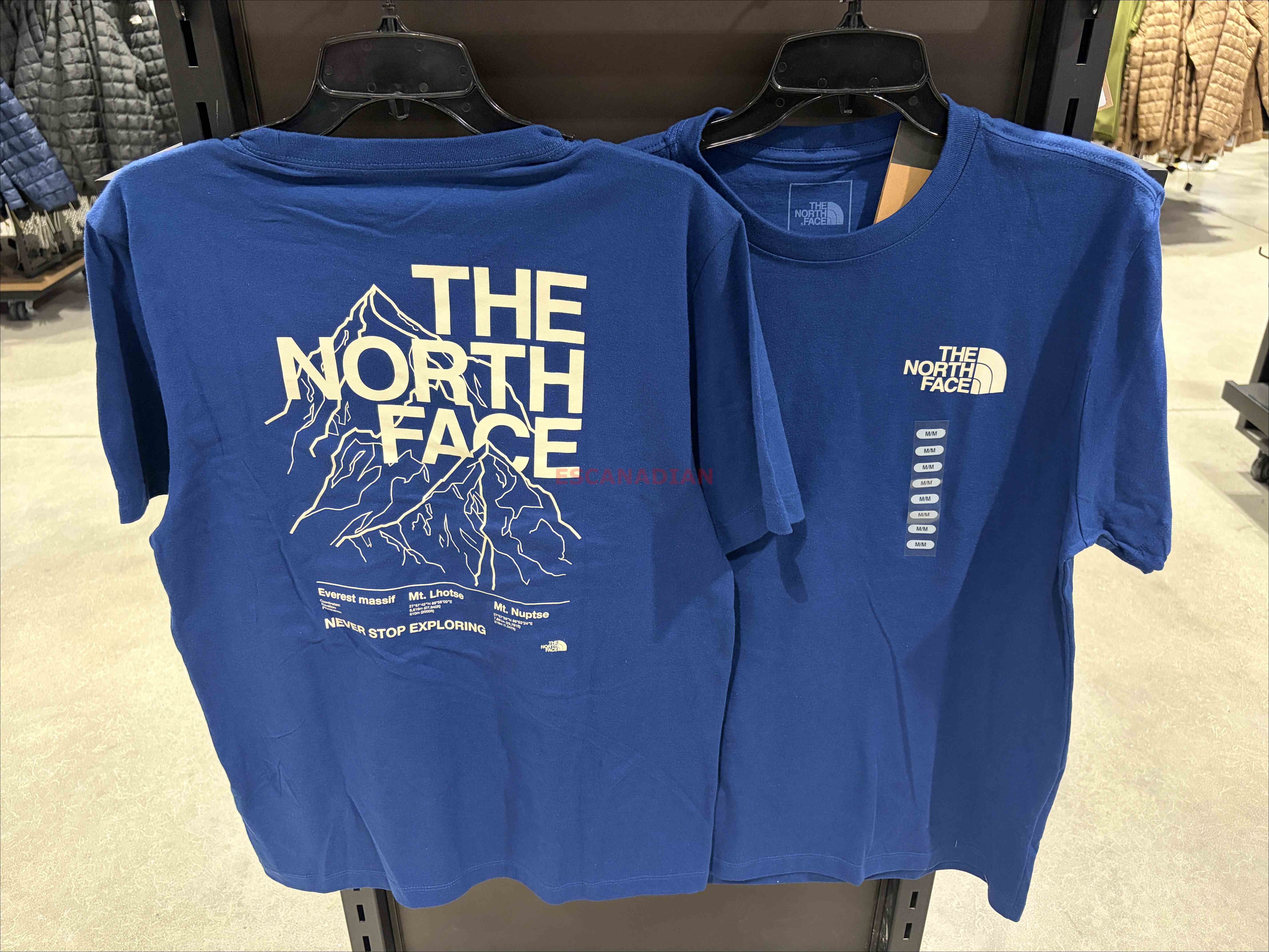 THE NORTH FACE 男大人 正反 雪山圖案 短TEE