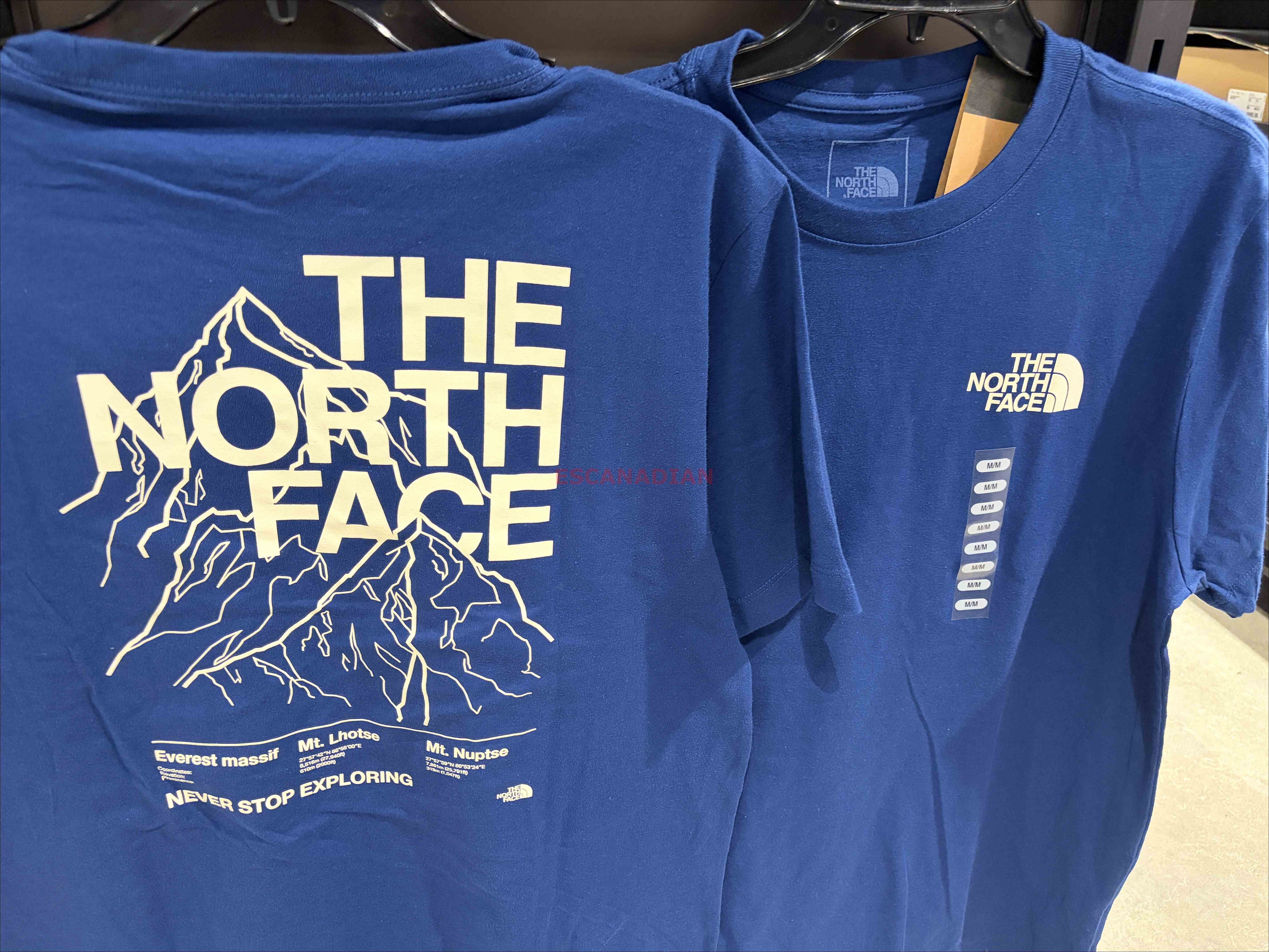 THE NORTH FACE 男大人 正反 雪山圖案 短TEE