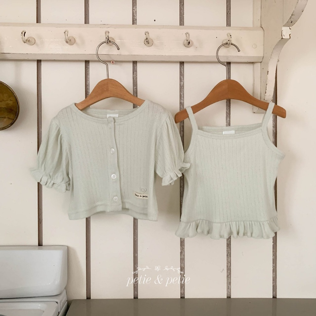 正韓夏Petitpetit 三色花邊背心