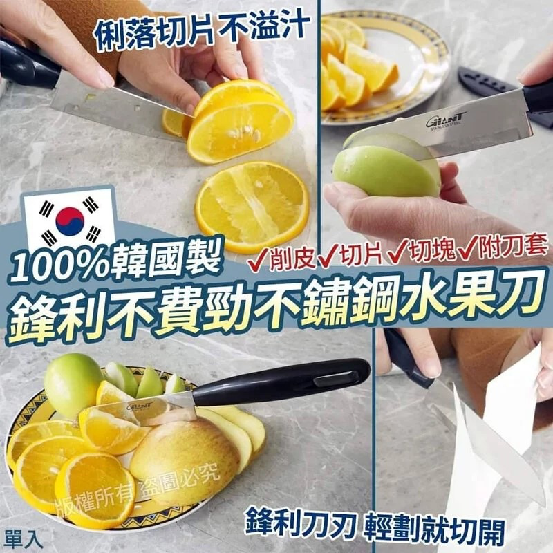 S21266 韓國製造🇰🇷鋒利不費勁不鏽鋼水果刀