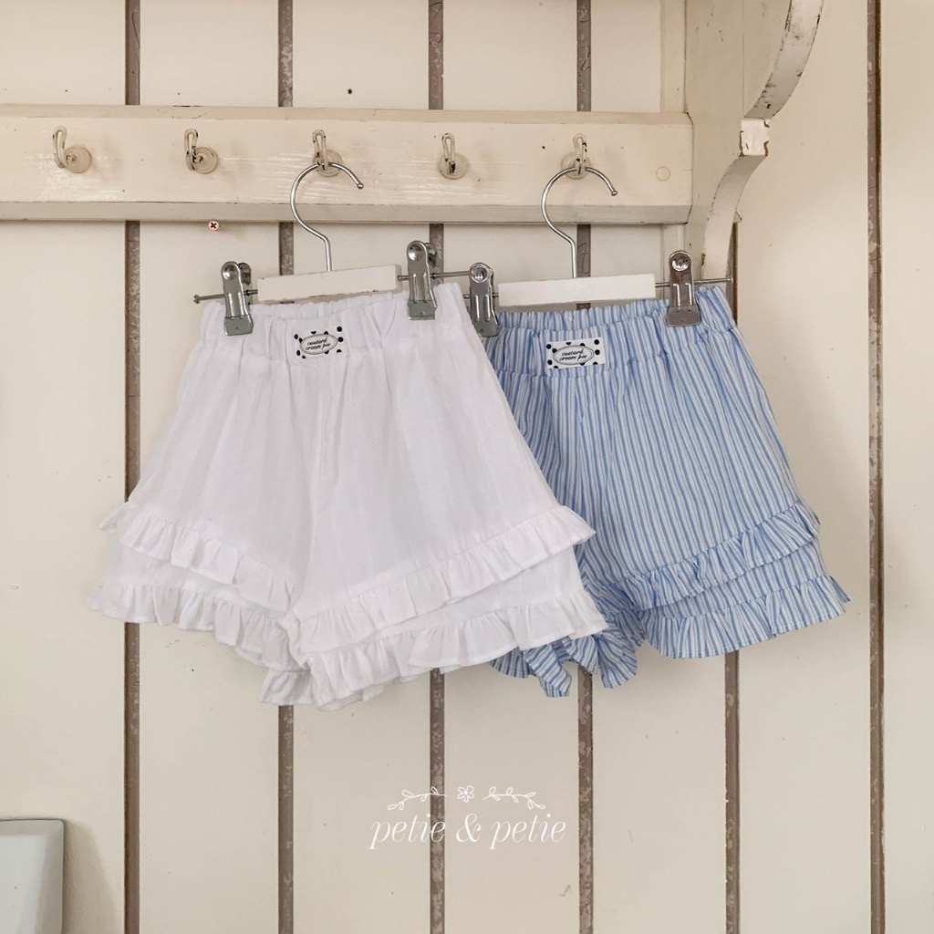正韓夏Petitpetit 兩色花邊A字短褲