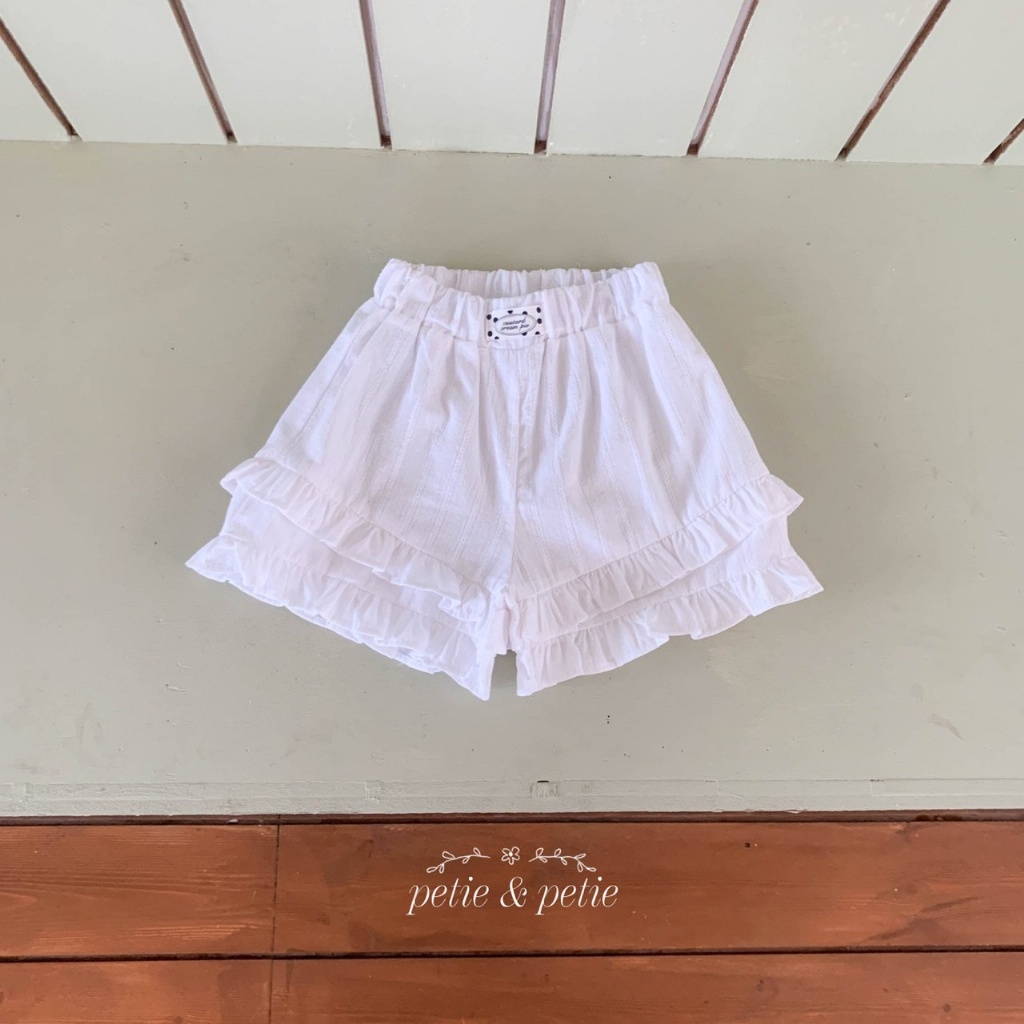 正韓夏Petitpetit 兩色花邊A字短褲