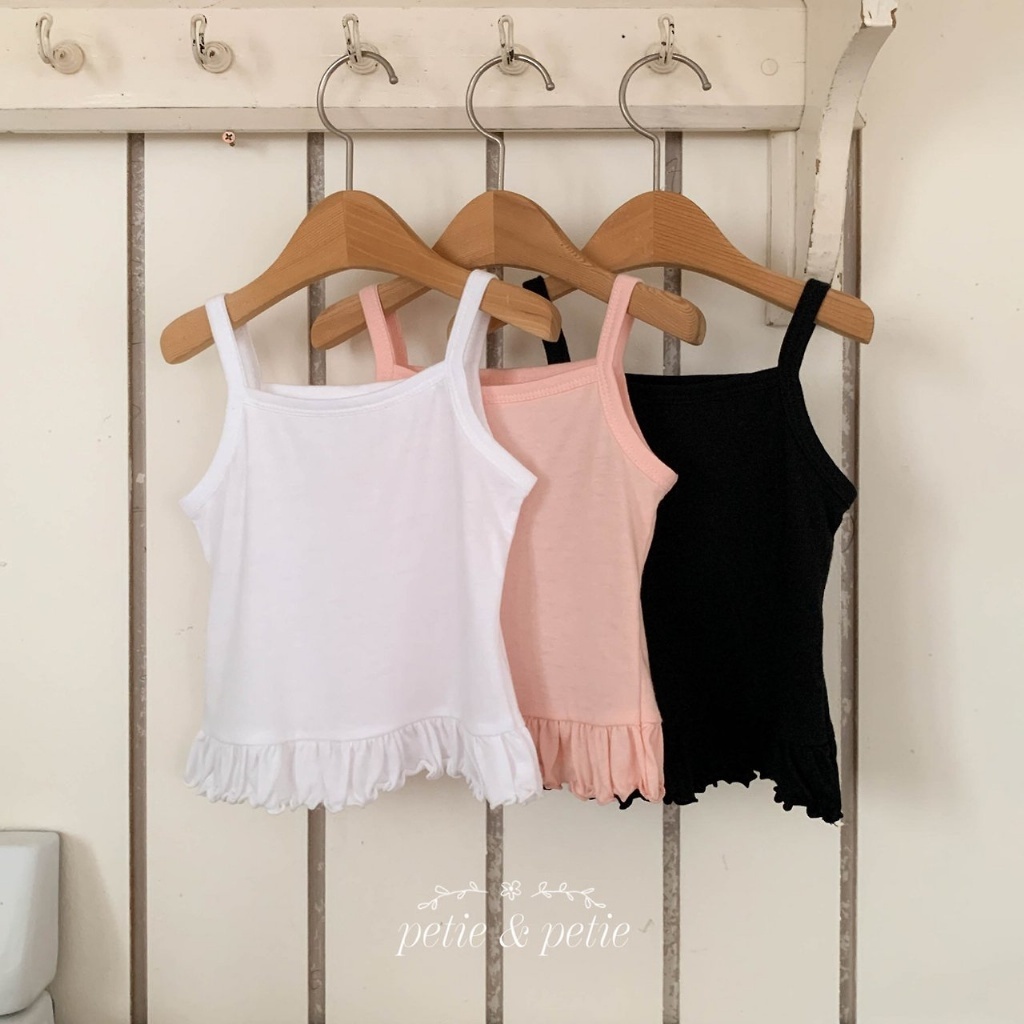 正韓夏Petitpetit 三色木耳捲邊背心