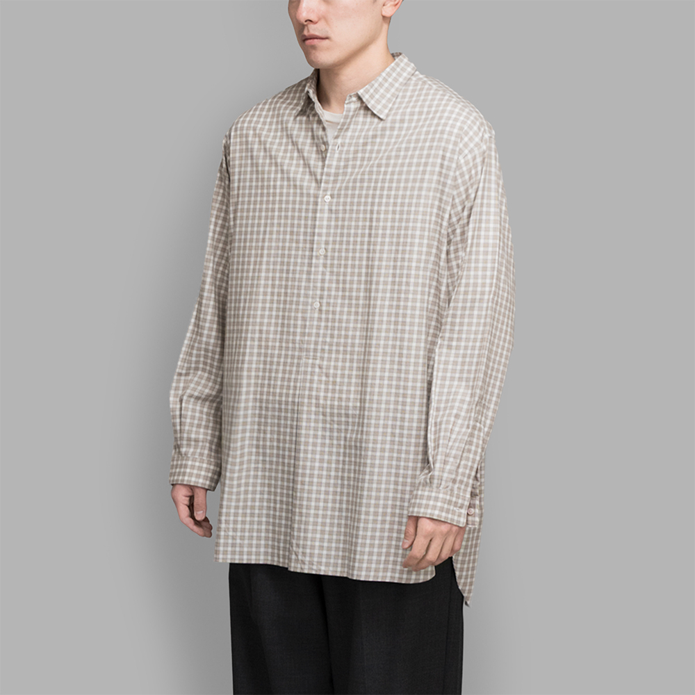RE-STOCK: A.PRESSE PULLOVER GRANPA SHIRT L/S - BROWN PRE ORDER ITEM (預訂中)